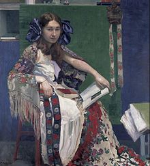 Bunte Bände(玛丽亚的肖像)，1912年。