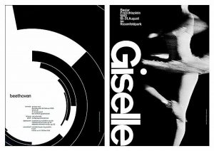 Armin Hofmann in 1959 this poster was designed for a stage production entitled, ‘Giselle’