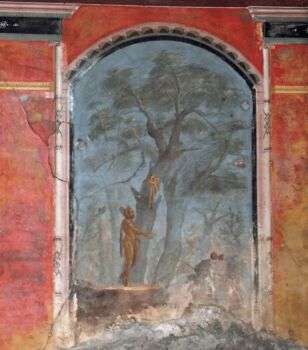 奥普拉提斯别墅的一幅描绘赫拉克勒斯的壁画。